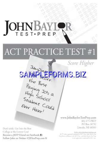 ACT Sample Test Template 2